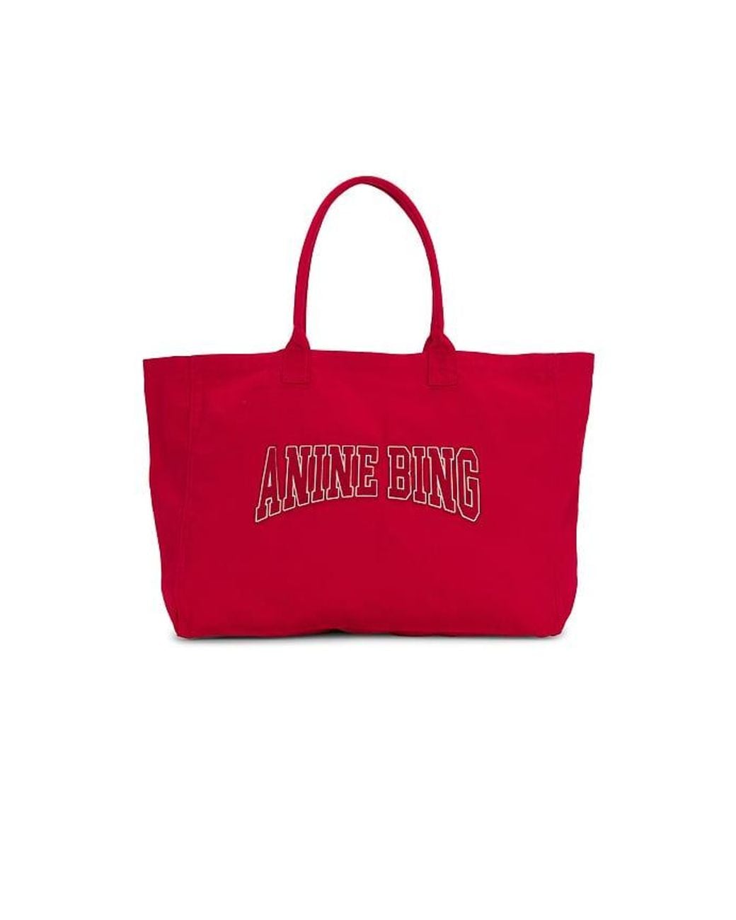 Anine Bing Red Leo Canvas Tote