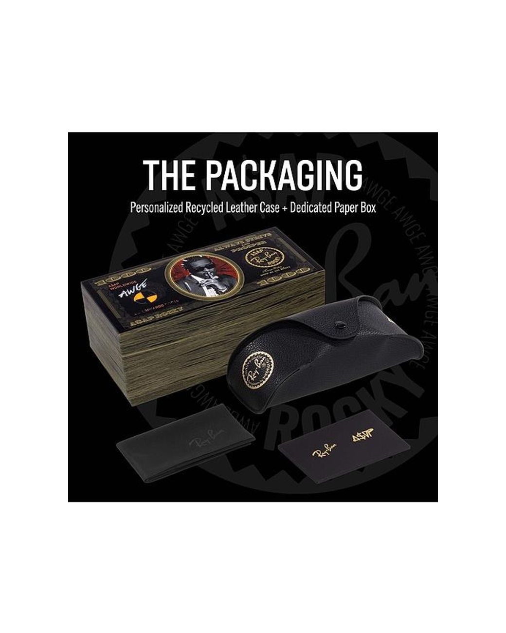 Ray-Ban Black X A$Ap Rocky Mega Clubmaster 53' for men