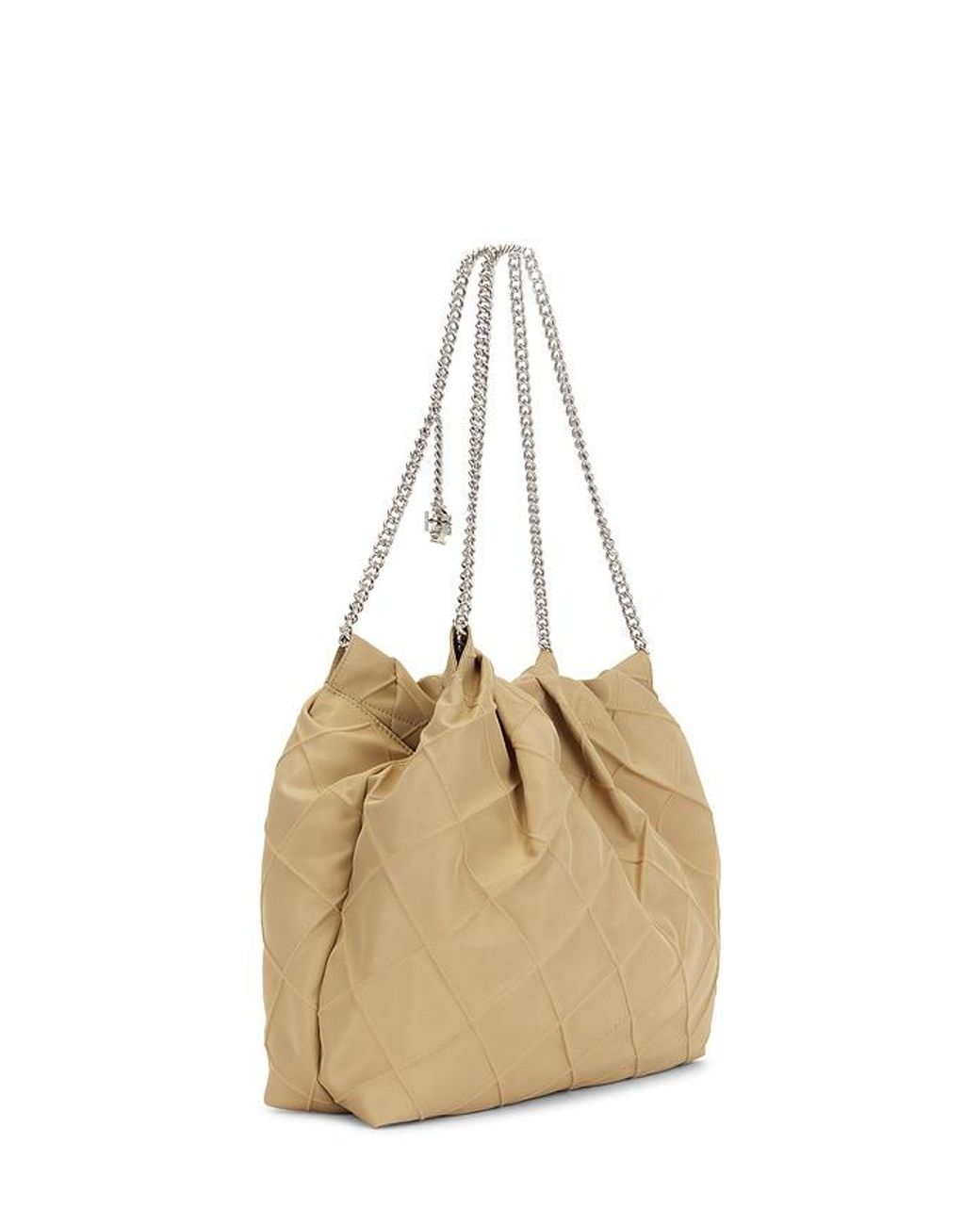 Tory Burch Natural Fleming Nylon Hobo Bag