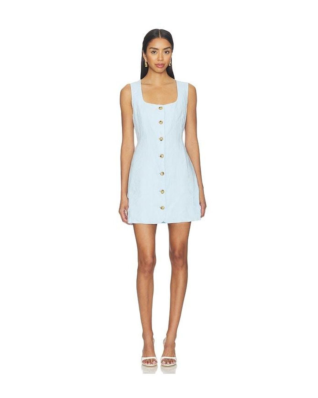 Blank NYC Blue Button Up Dress