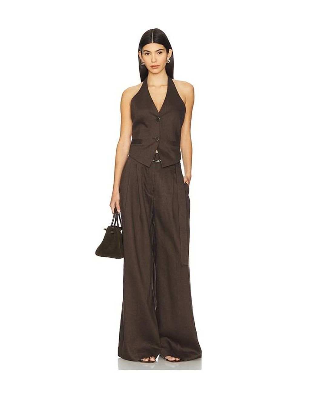 Helmut Lang Brown Halter Vest