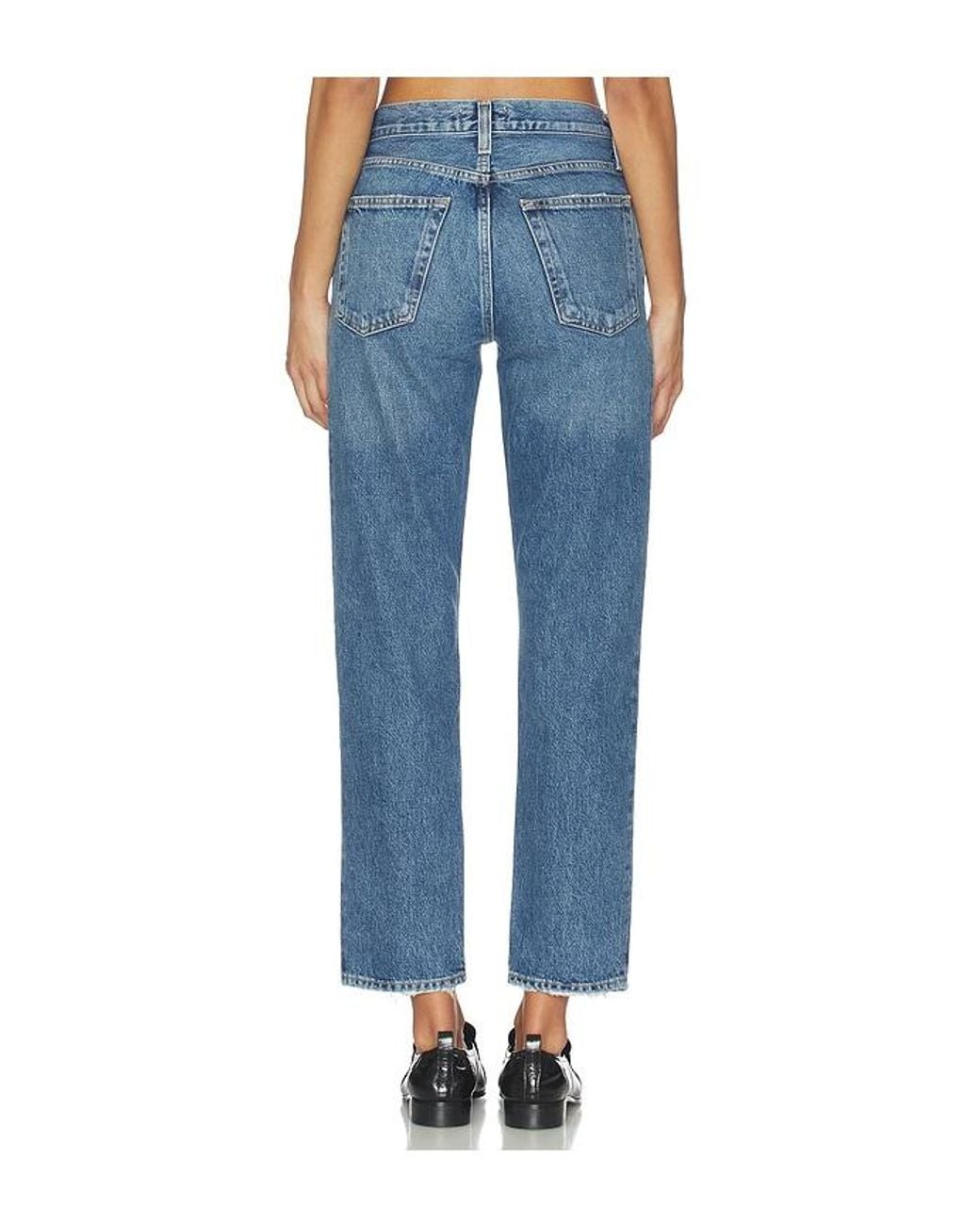 Agolde Blue Romney Mid Rise Jeans