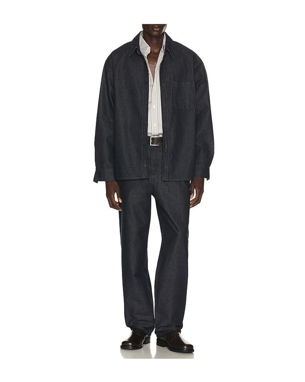LE17SEPTEMBRE Black Denim Over Shirt for men