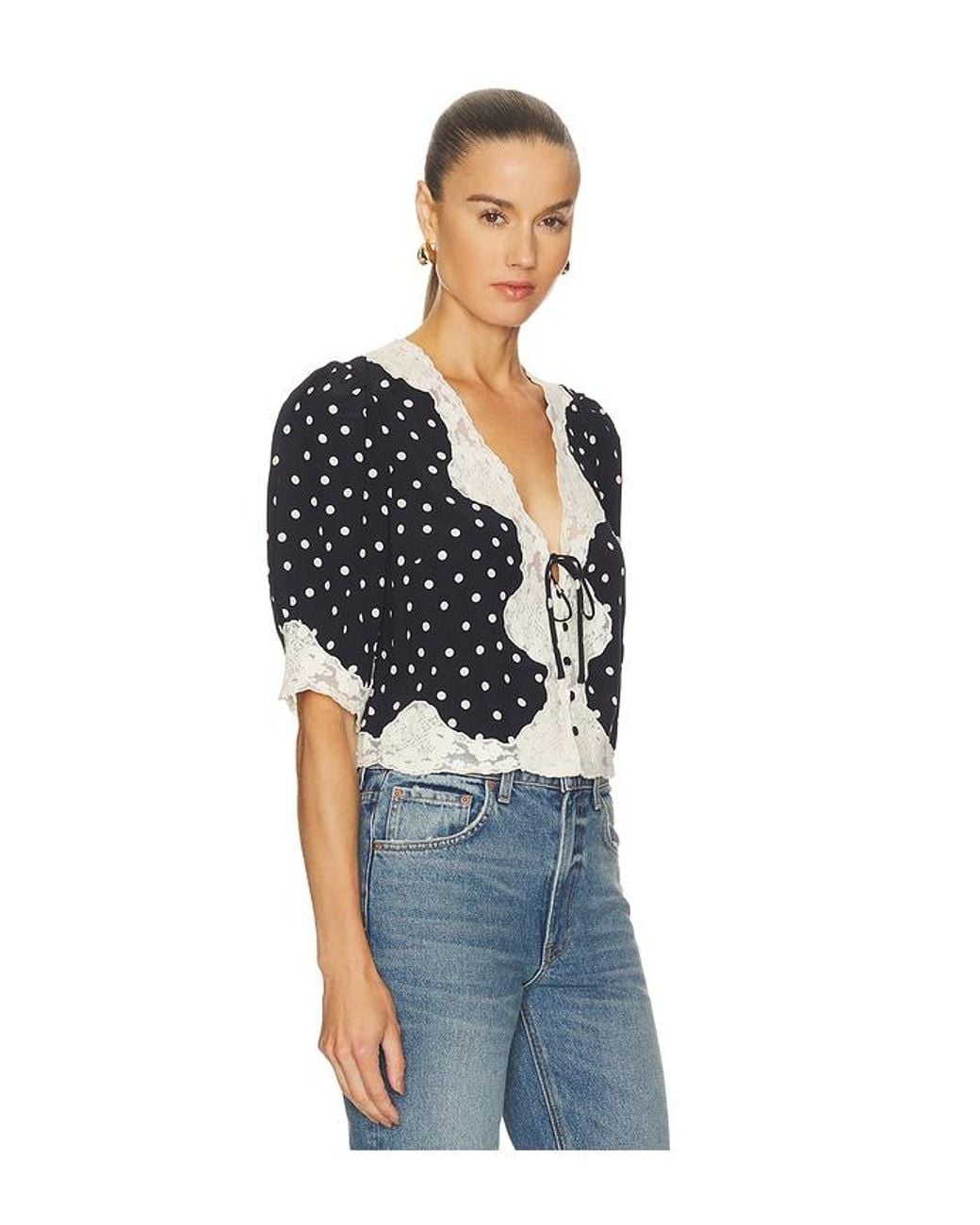 Rixo Black Ursula Top