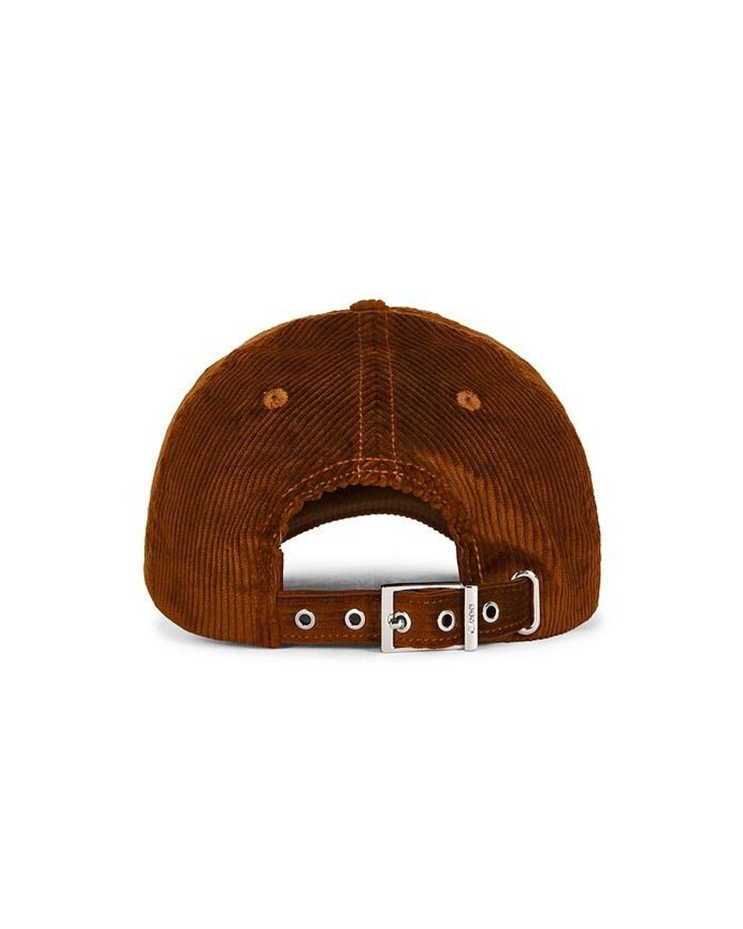 Ganni Brown Corduroy Cap
