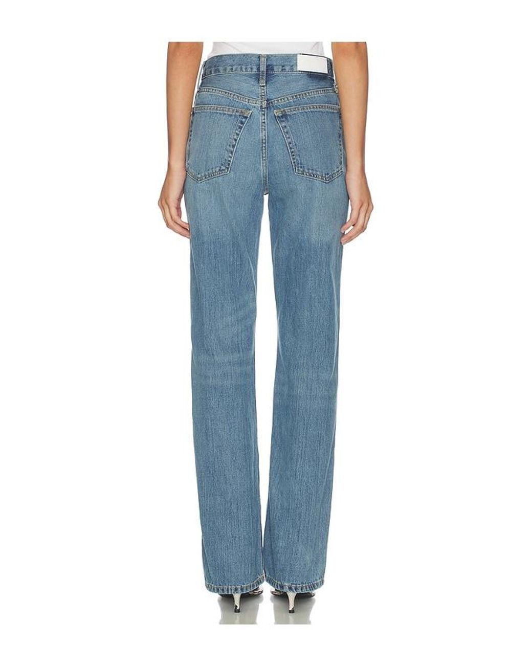Re/done Blue 90S High Rise Loose Jean