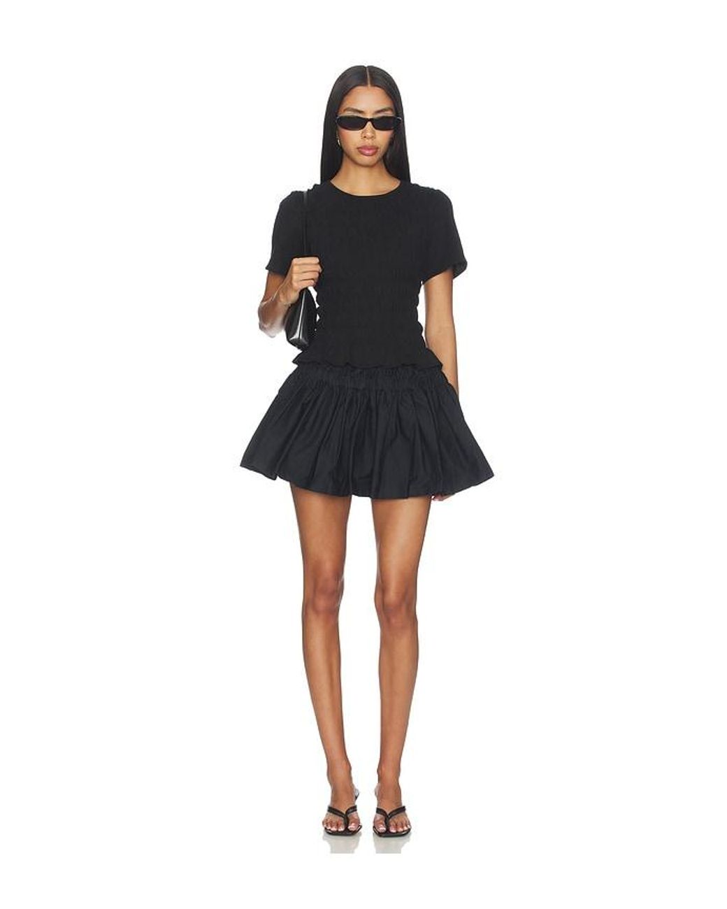 Sanctuary Black Better Together Smocked Top