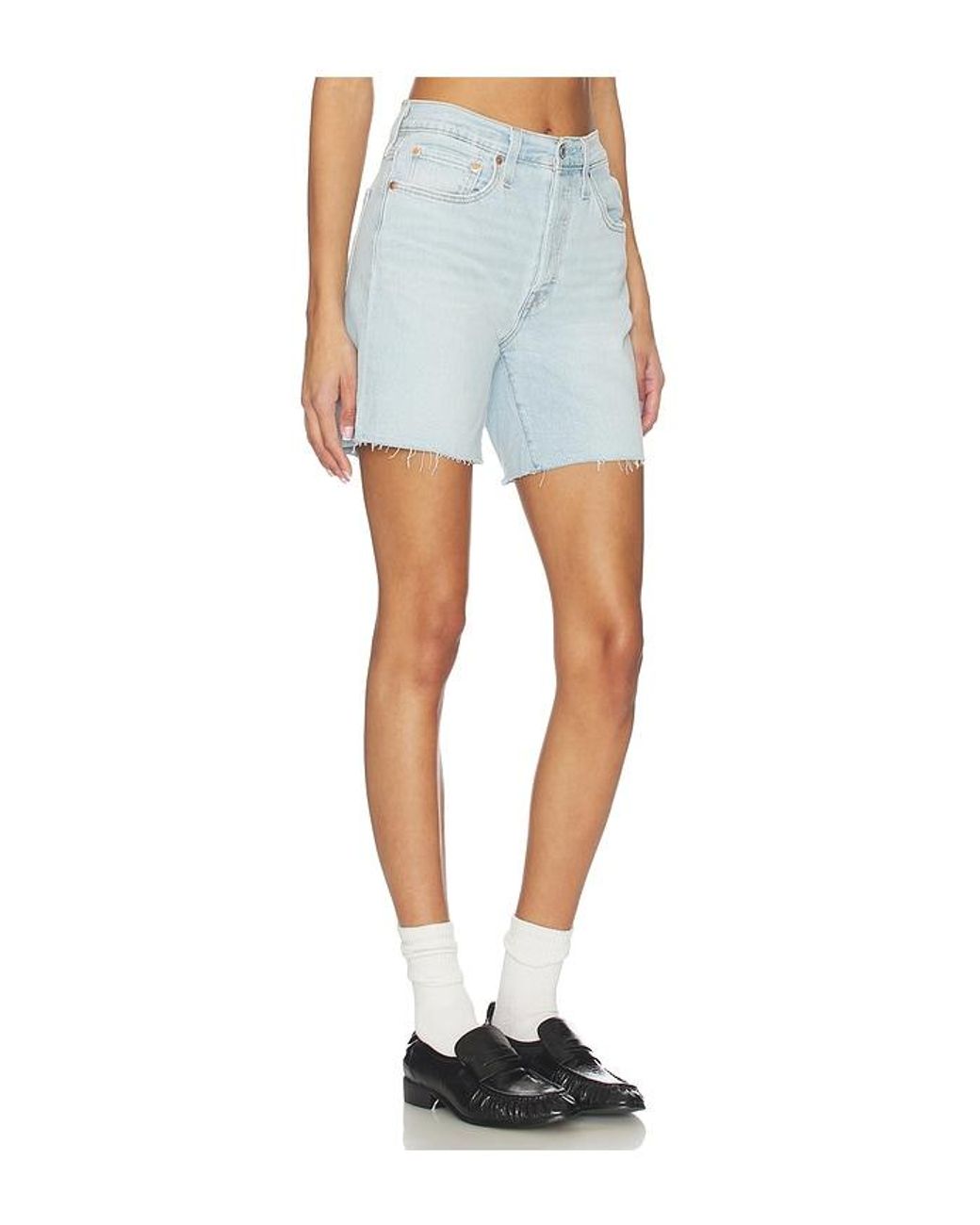 Levi's Blue 501 Mid Thigh Short