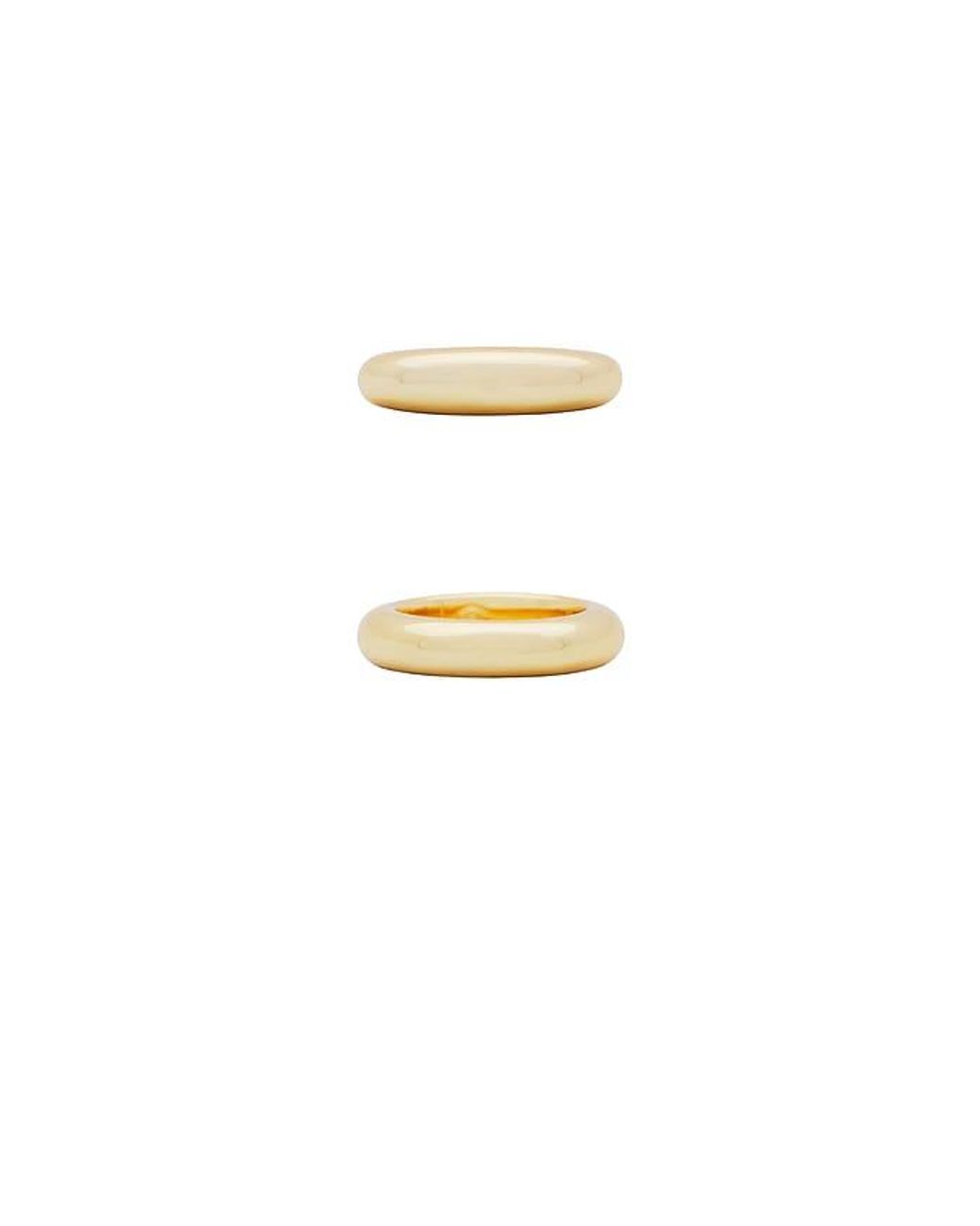 Ettika White Modern Dome Ring Set