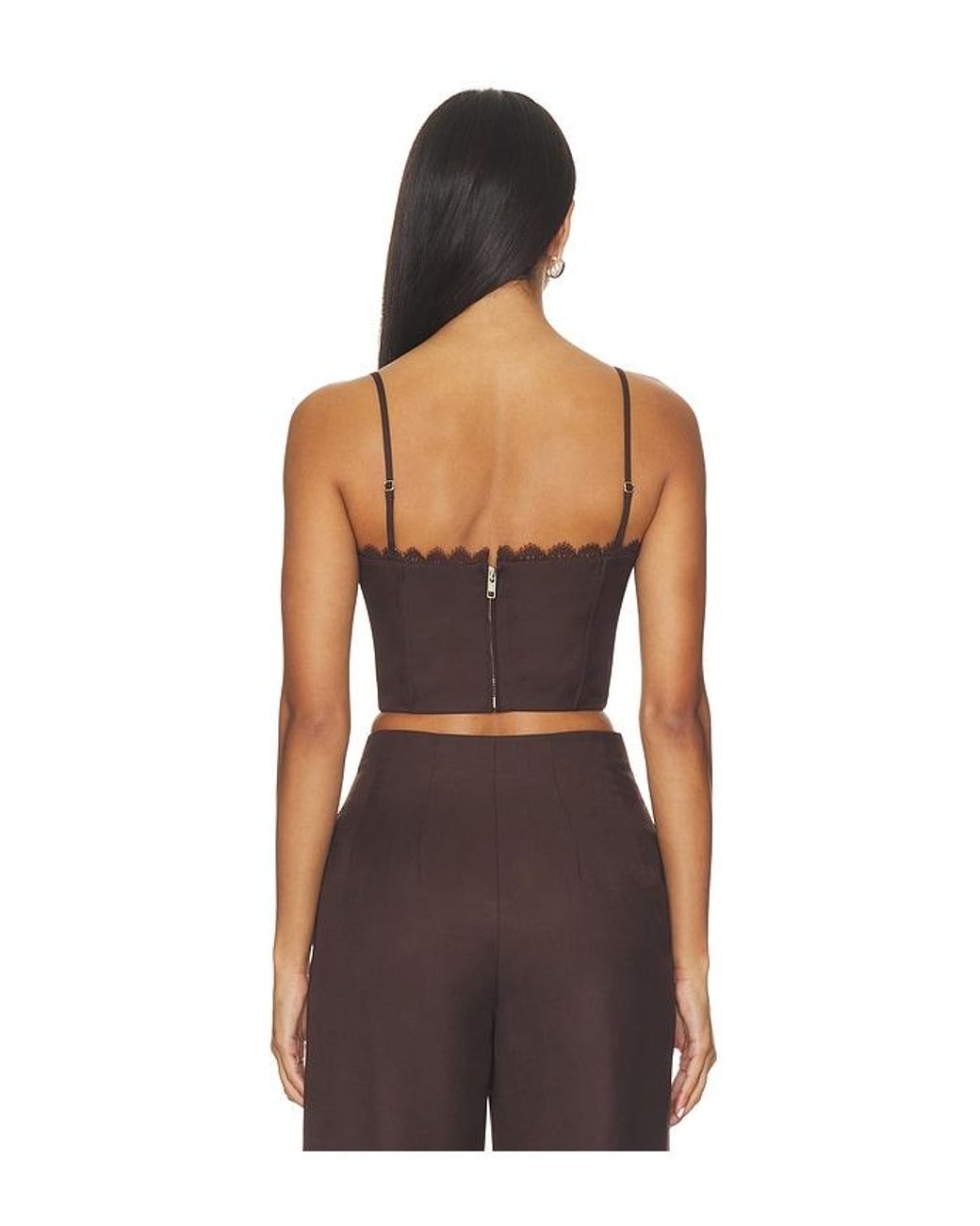 Hevron Brown Bella Bustier Top