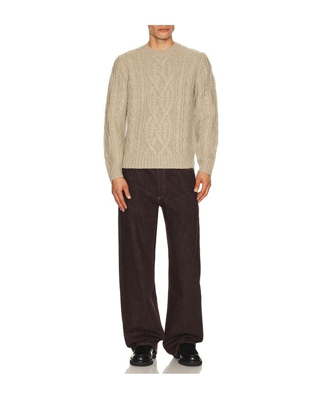 Vince Natural Long Sleeve Crew Sweater for men
