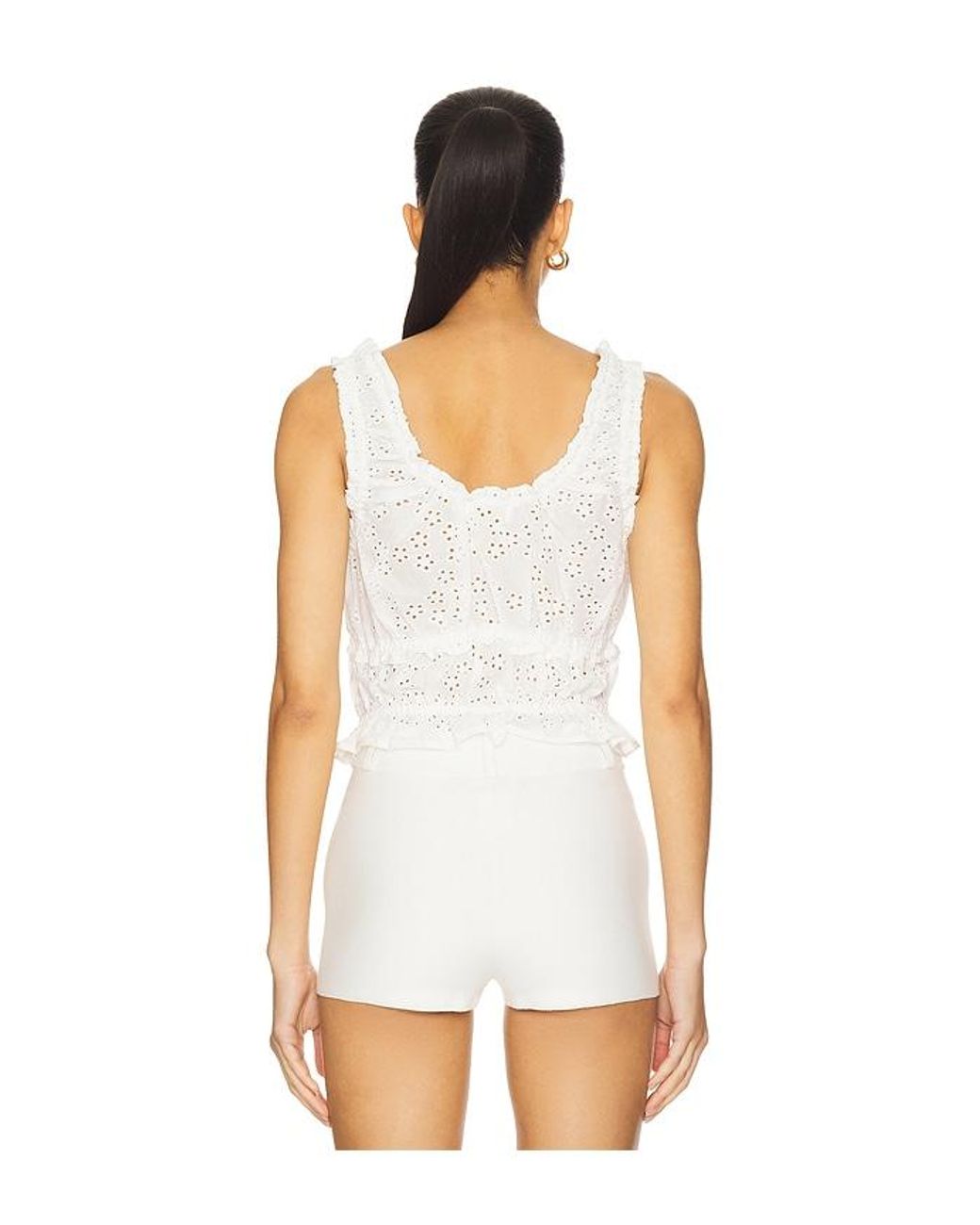 Astr White Kissel Top