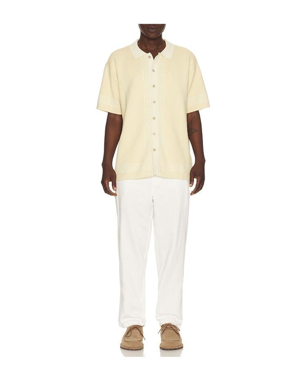 Critical Slide Natural La Playa Knit Shirt for men
