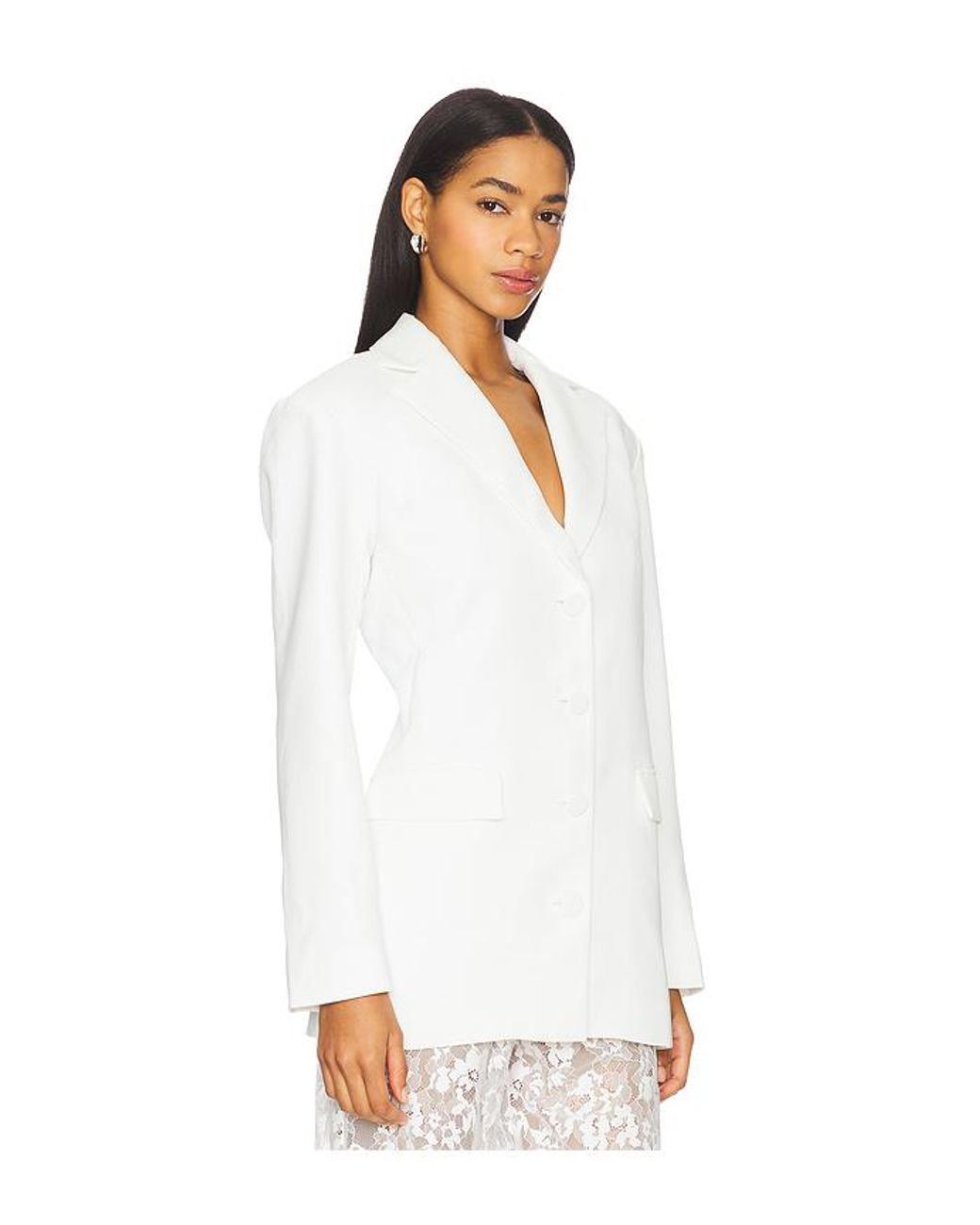 Amanda Uprichard White X Revolve Samuel Blazer