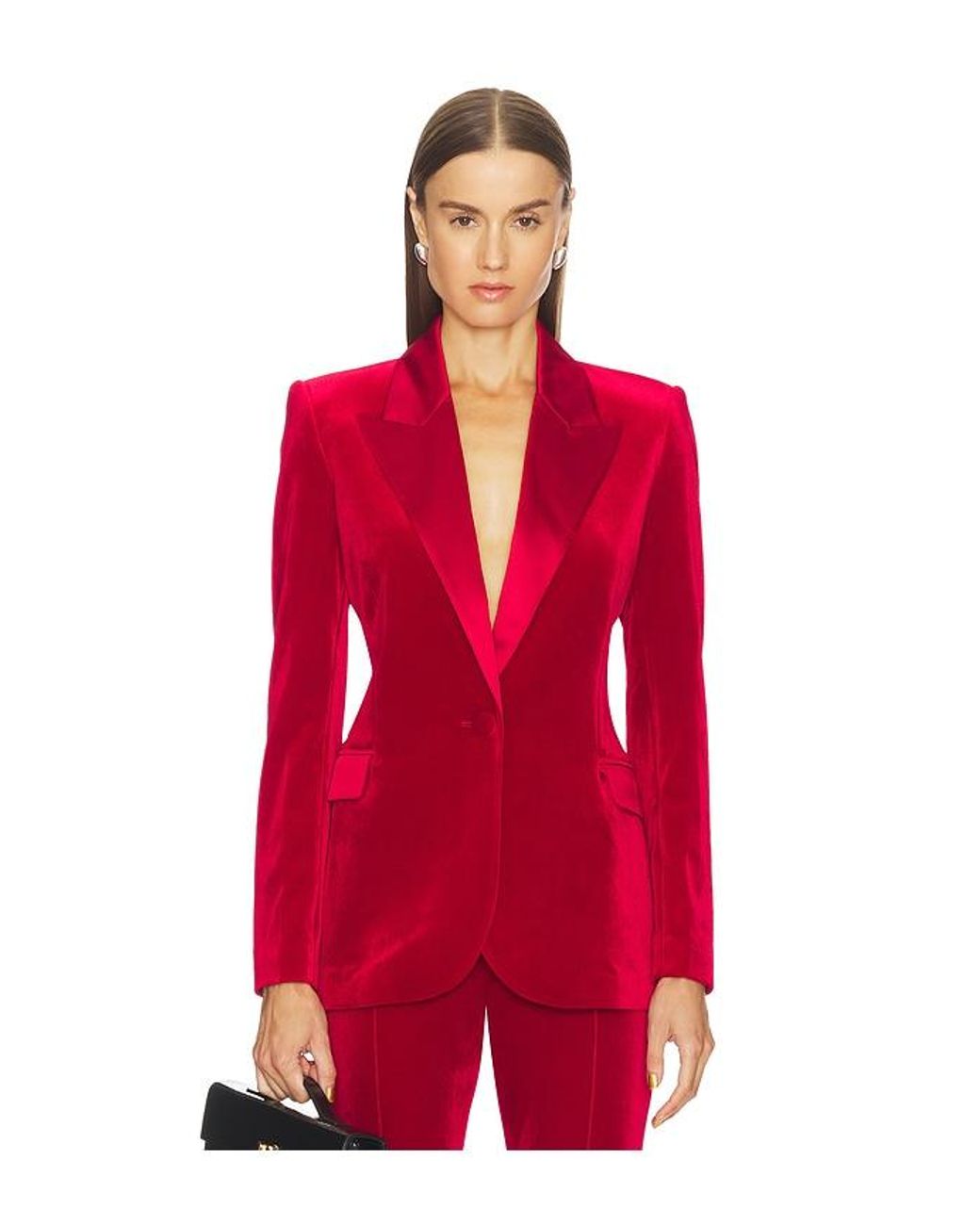 Nadine Merabi Red Beatrice Blazer