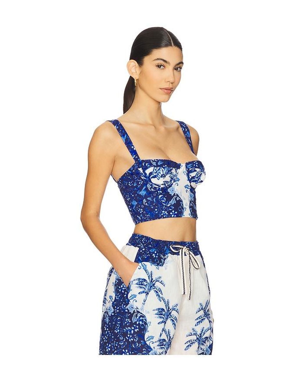 Agua Bendita Blue X Revolve Lupe Crop Top