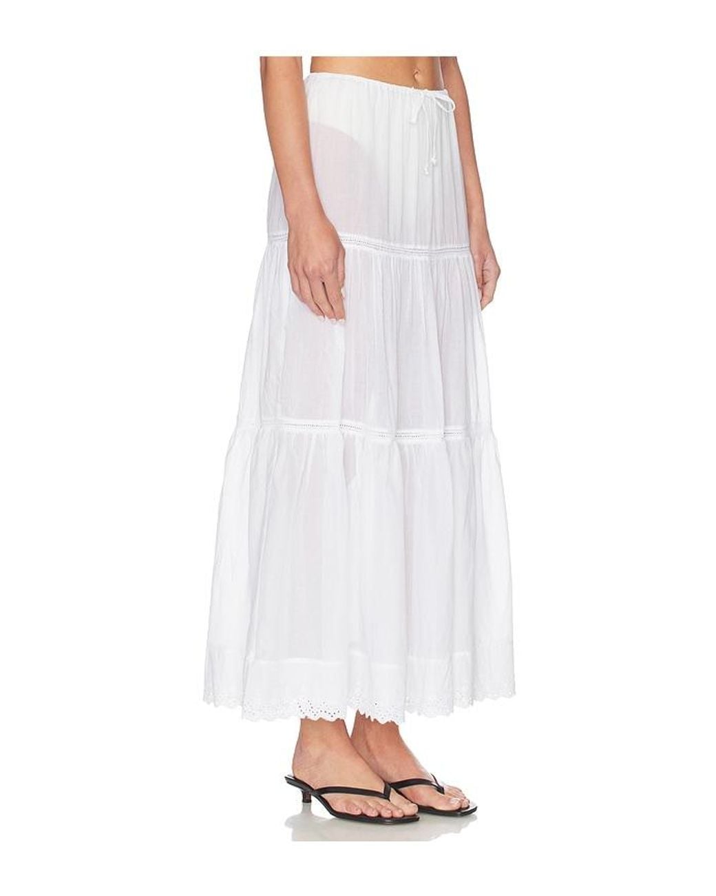 Tularosa White Topaz Midi Skirt