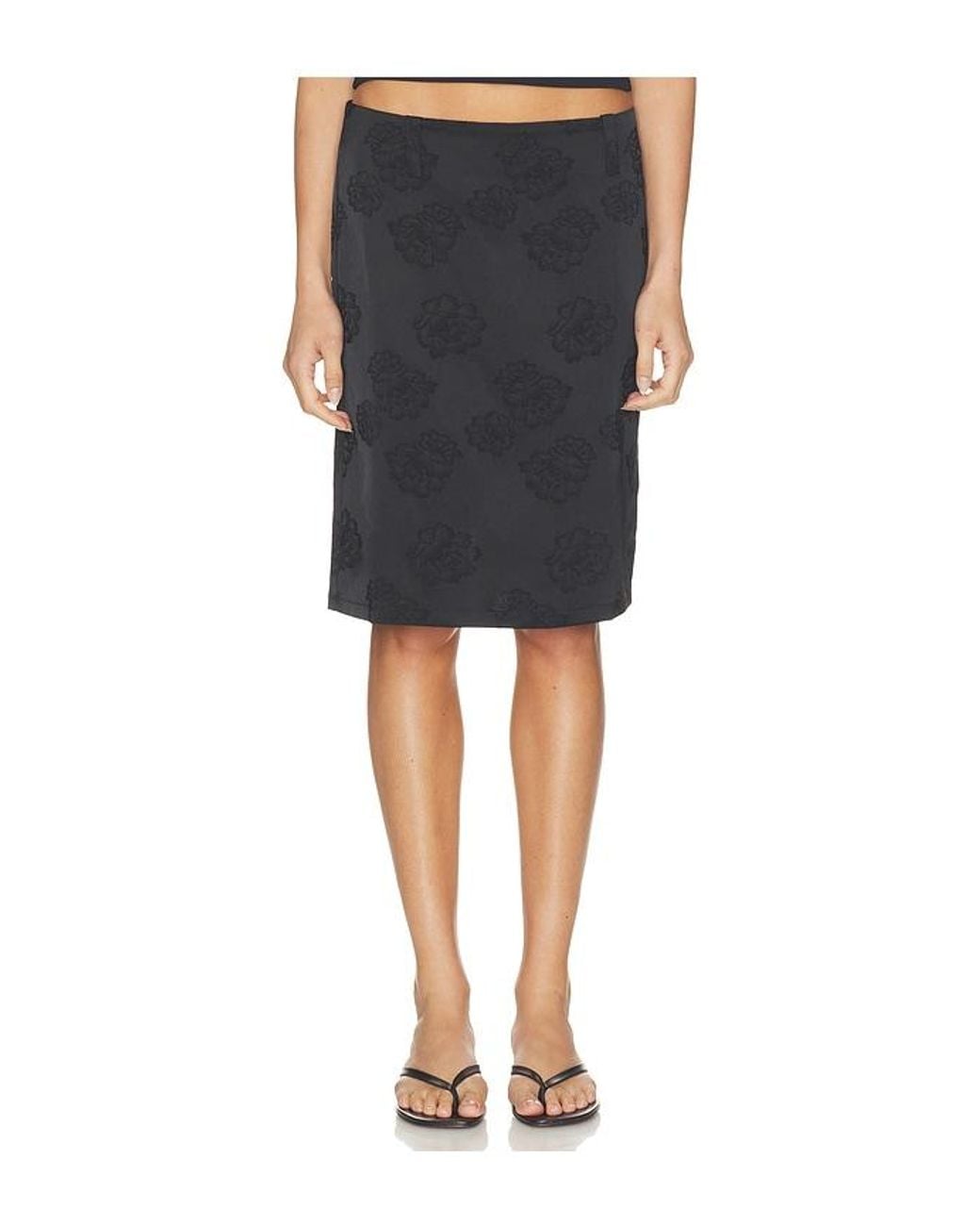 Lioness Black Play On Midi Skirt