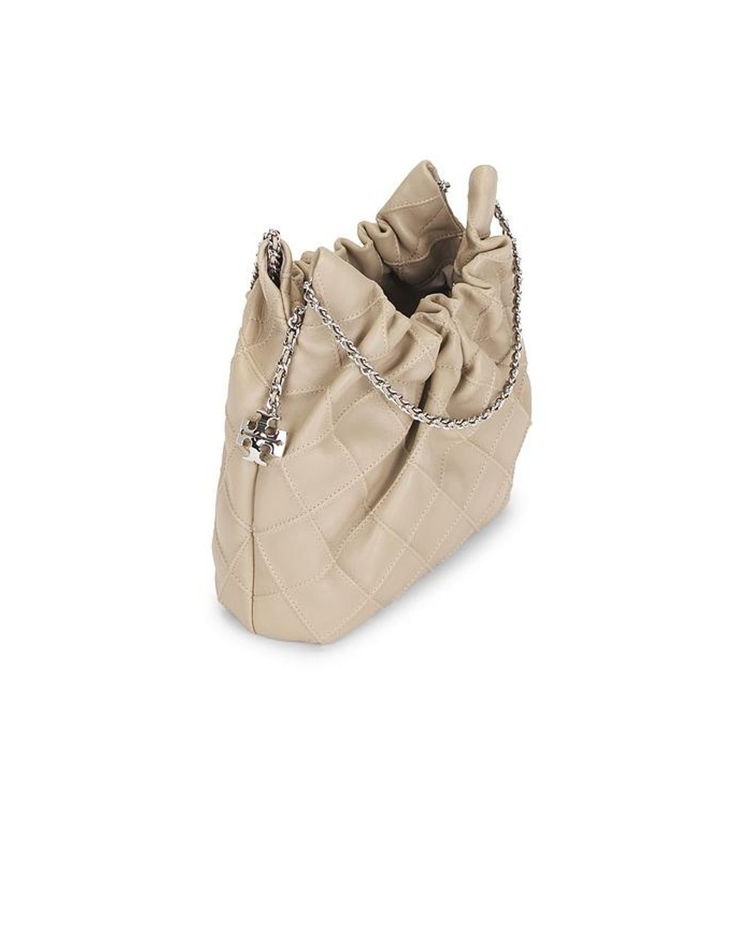 Tory Burch White Fleming Mini Hobo Bag
