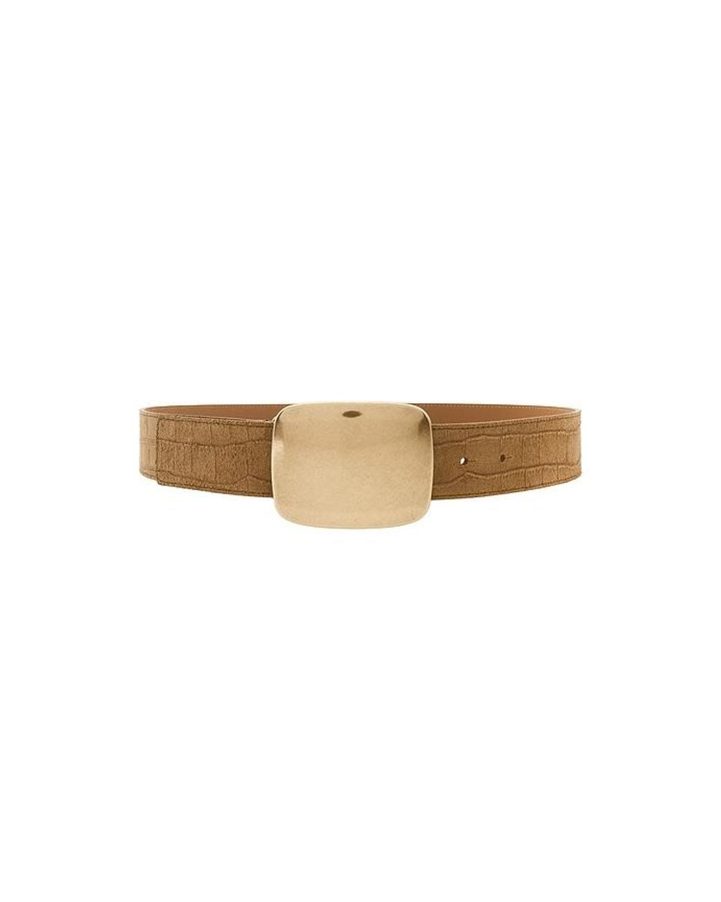 B-Low The Belt White Leighton Croco Suede Belt