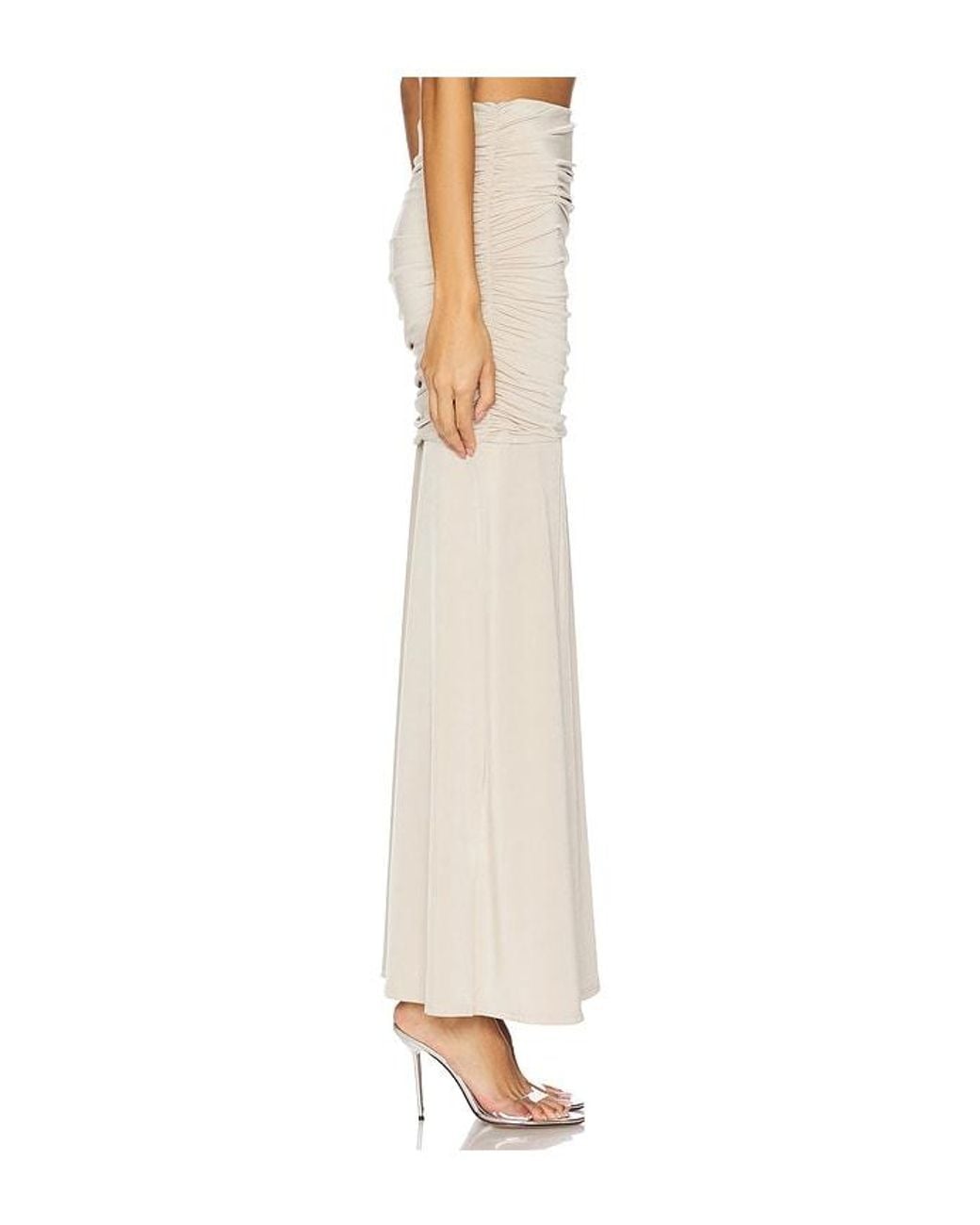 LBLC The Label Multicolor Drea Ruched Maxi Skirt