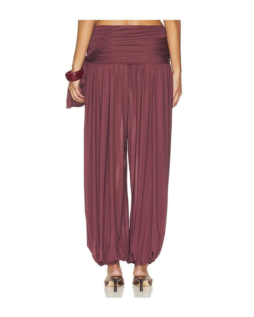 Siedres Red Tate Draped Jersey Pant