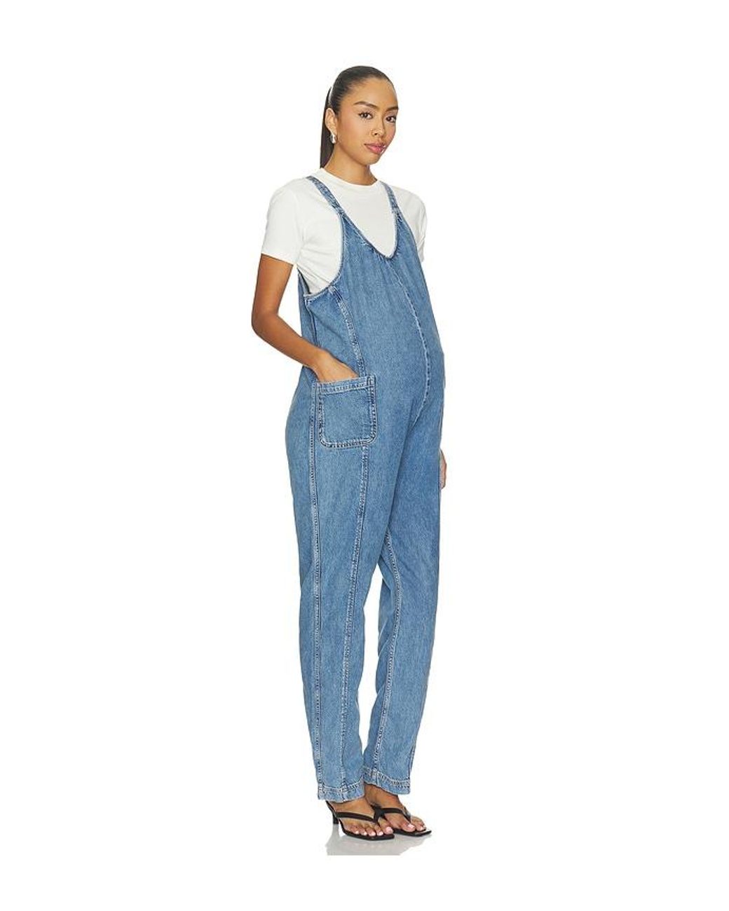 HATCH Blue The Drapey Nora Jumpsuit