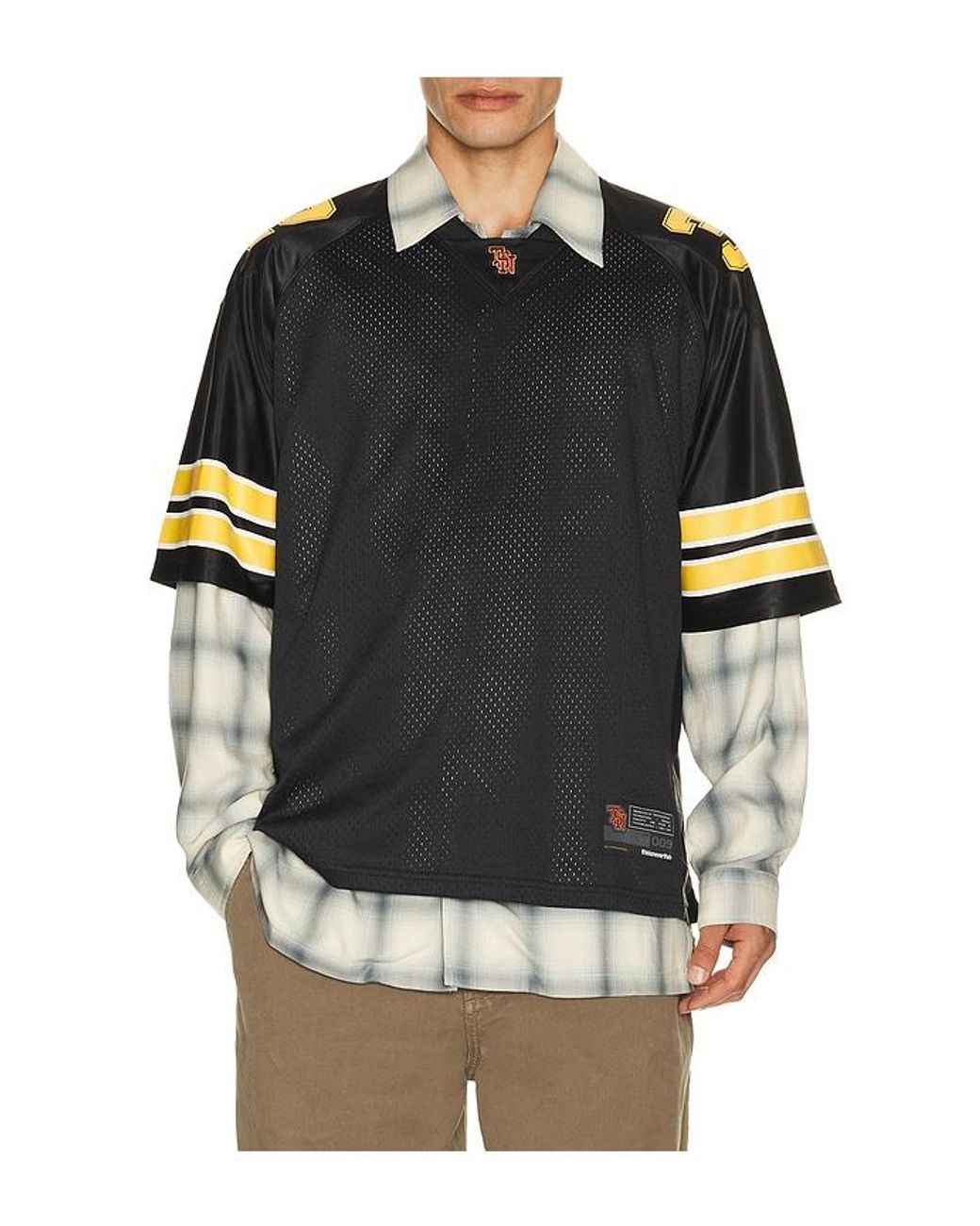 Thisisneverthat Black Football Jersey for men