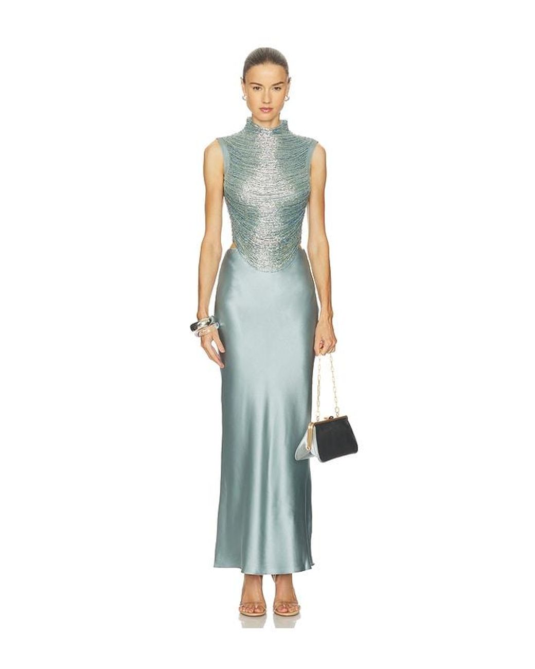 Cult Gaia Blue Taraji Sleeveless Top