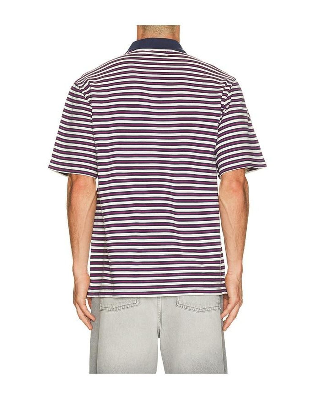 by Parra Red Flag Striper Polo Shirt for men