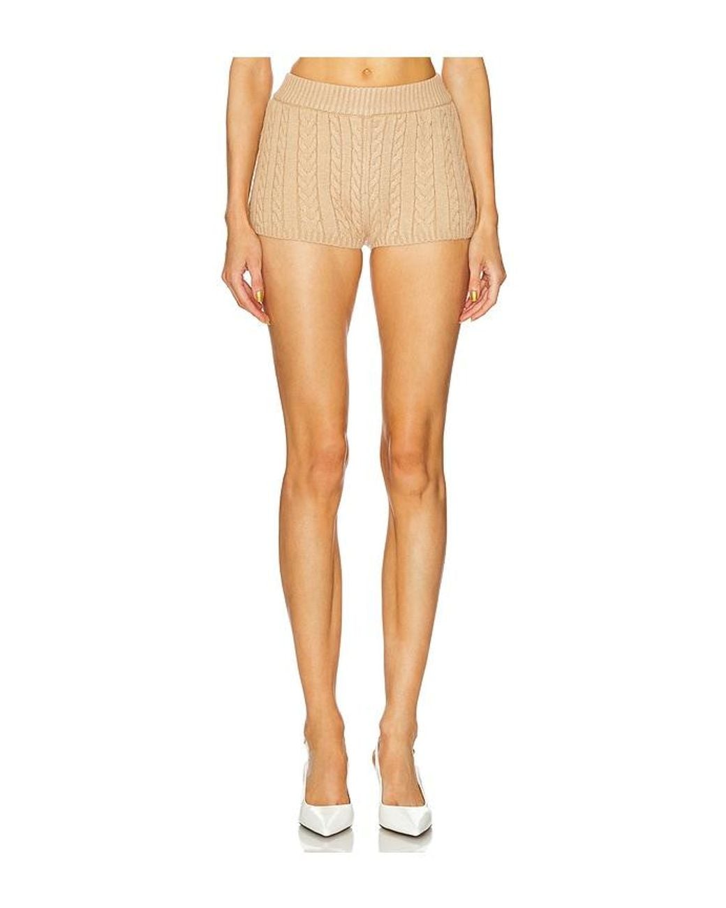 SER.O.YA White Molly Cable Knit Hot Short