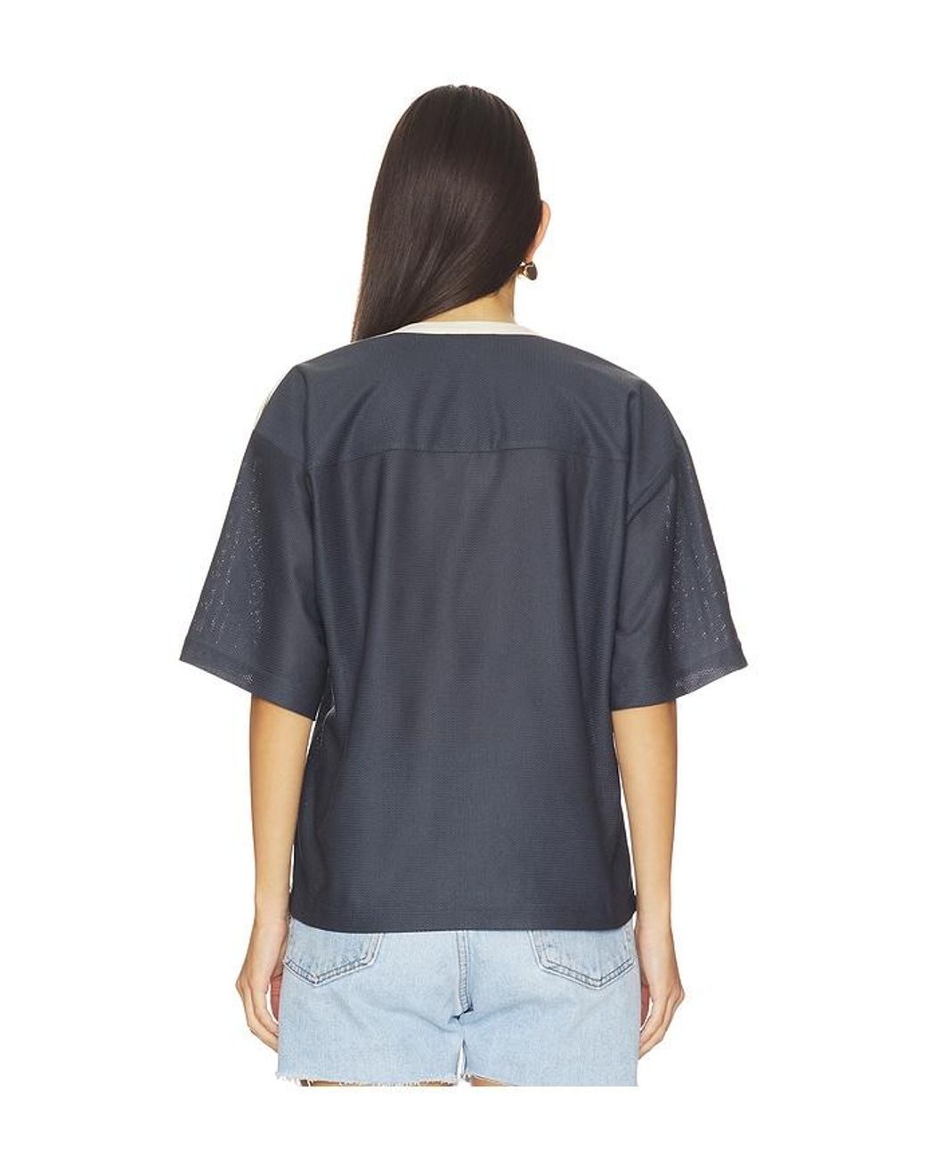Lovers + Friends Blue Wyatt Jersey Top