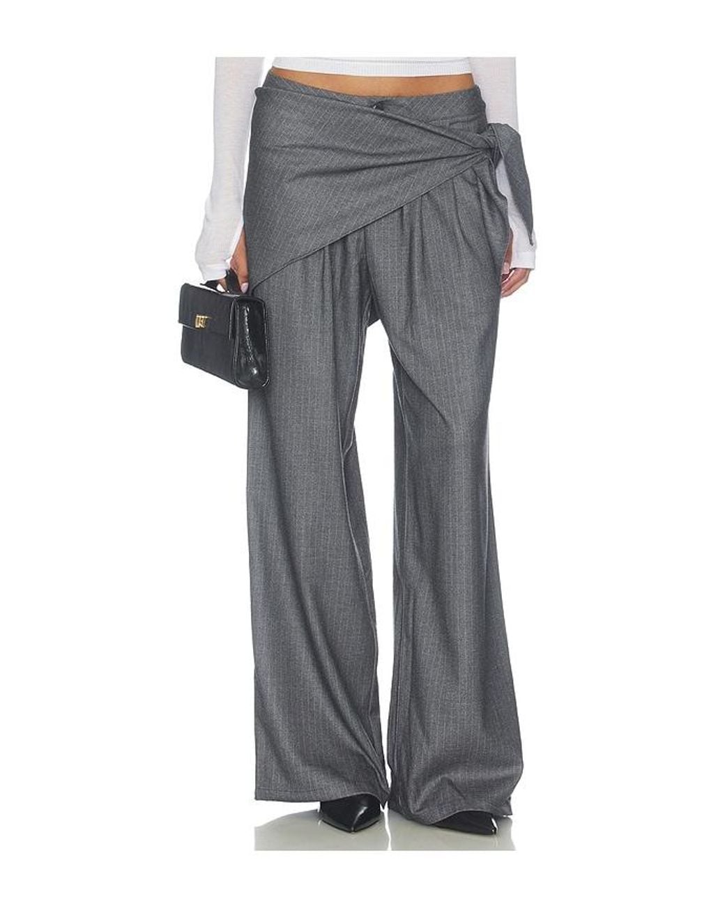 ALL THE WAYS Gray Alex Scarf Wrap Pant