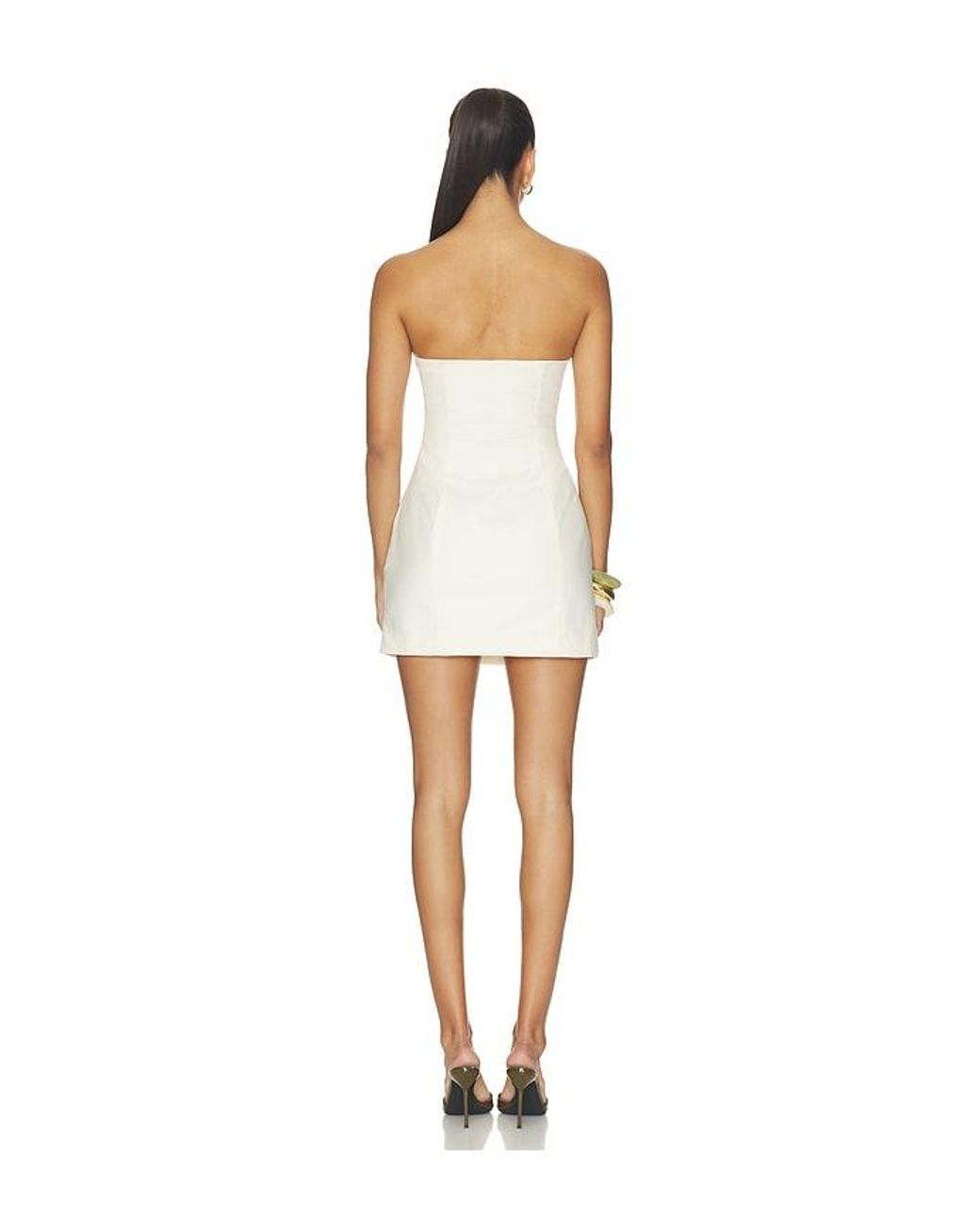 ALL THE WAYS White Bray Strapless Mini Dress