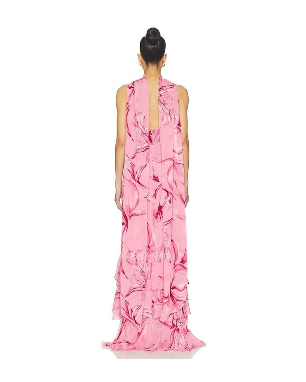 Rococo Sand Pink Cowl Maxi Dress With Sash
