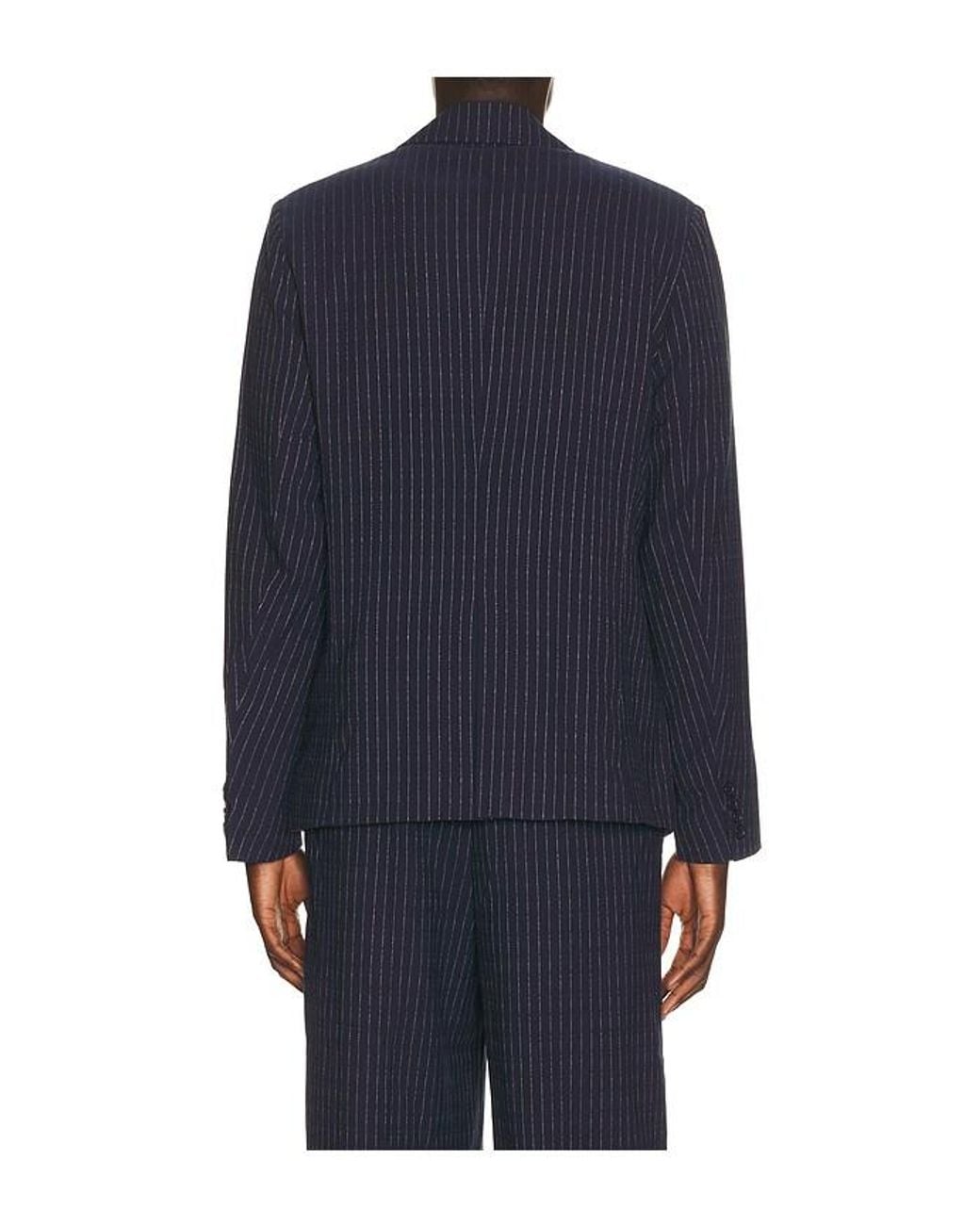 KROST Blue Double-Button Pinstripe Blazer for men