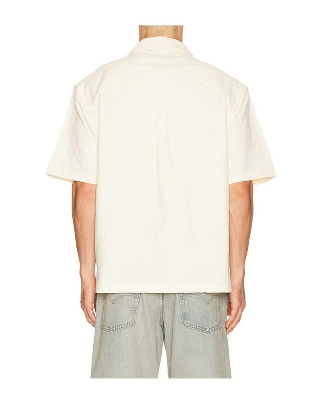 BOUND White Embroidered Ribeira Shirt for men
