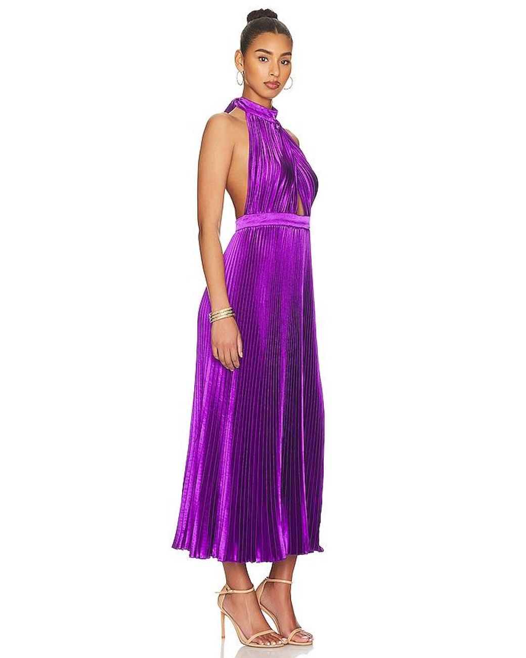 L'idée Purple Renaissance Split Gown