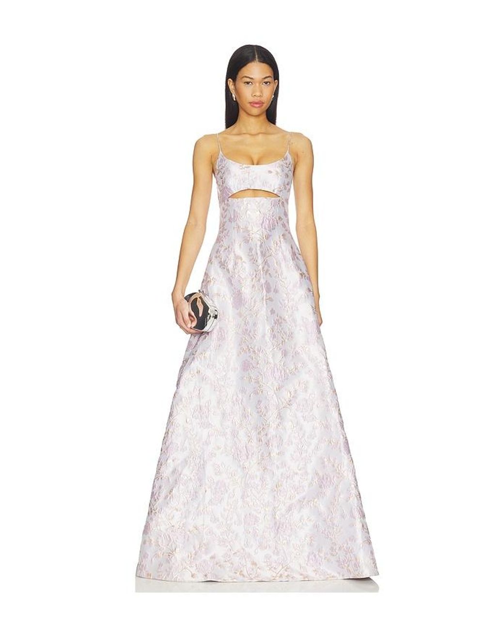 SAU LEE White Jacinda Gown