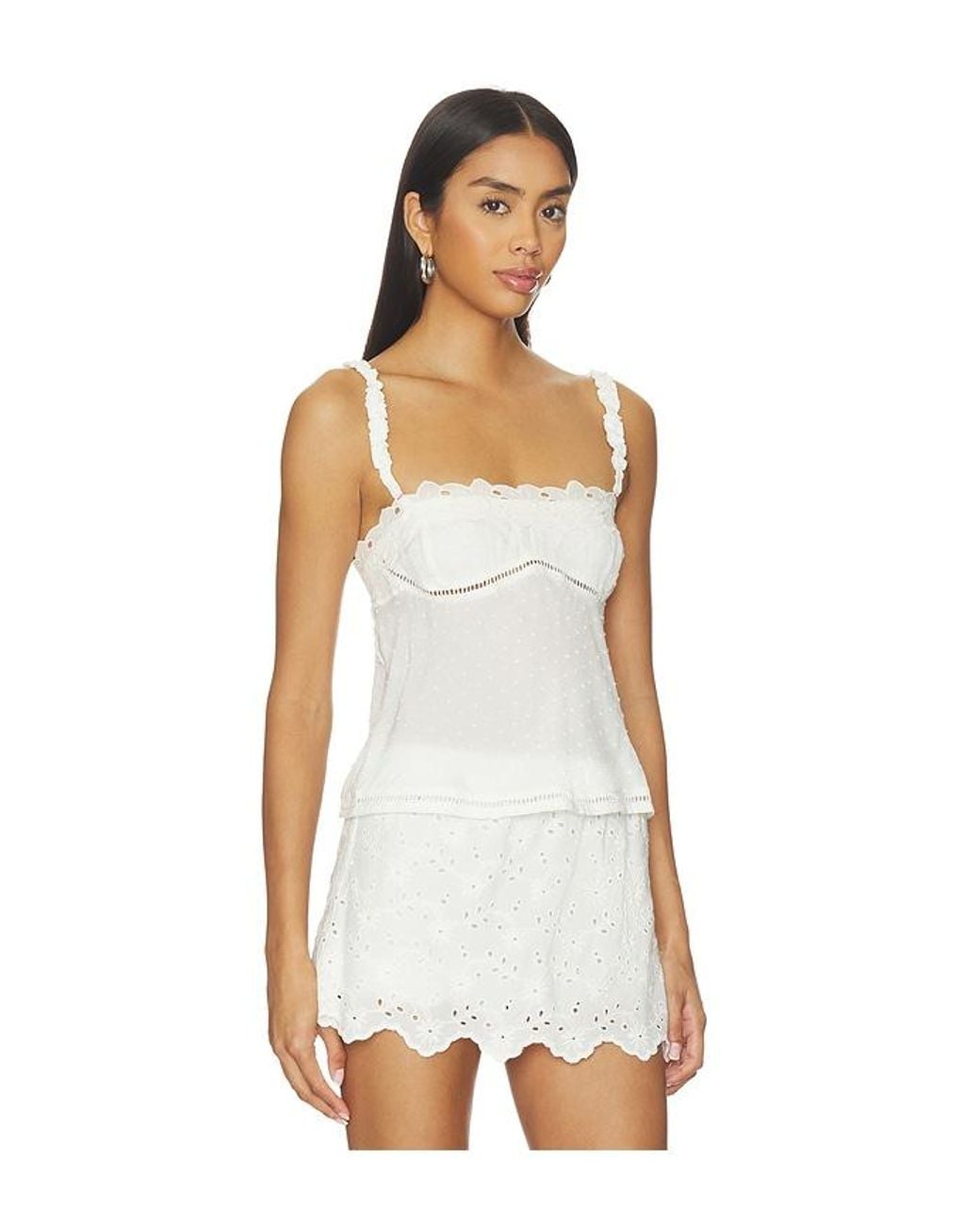 Free People White Little Love Tank