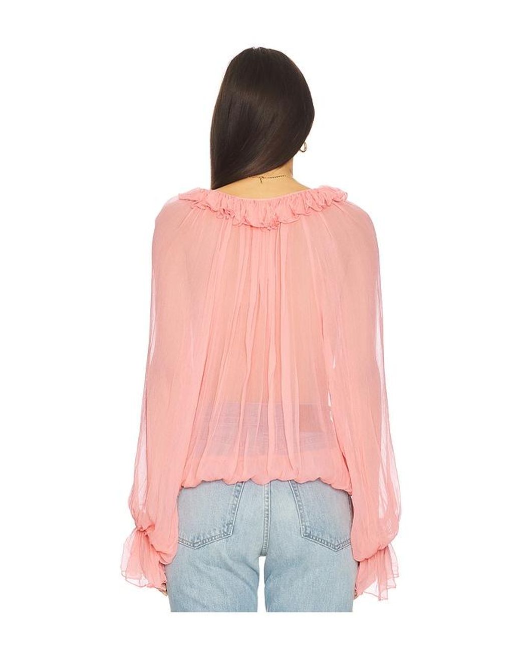 Lovers + Friends White Evelyn Sheer Top