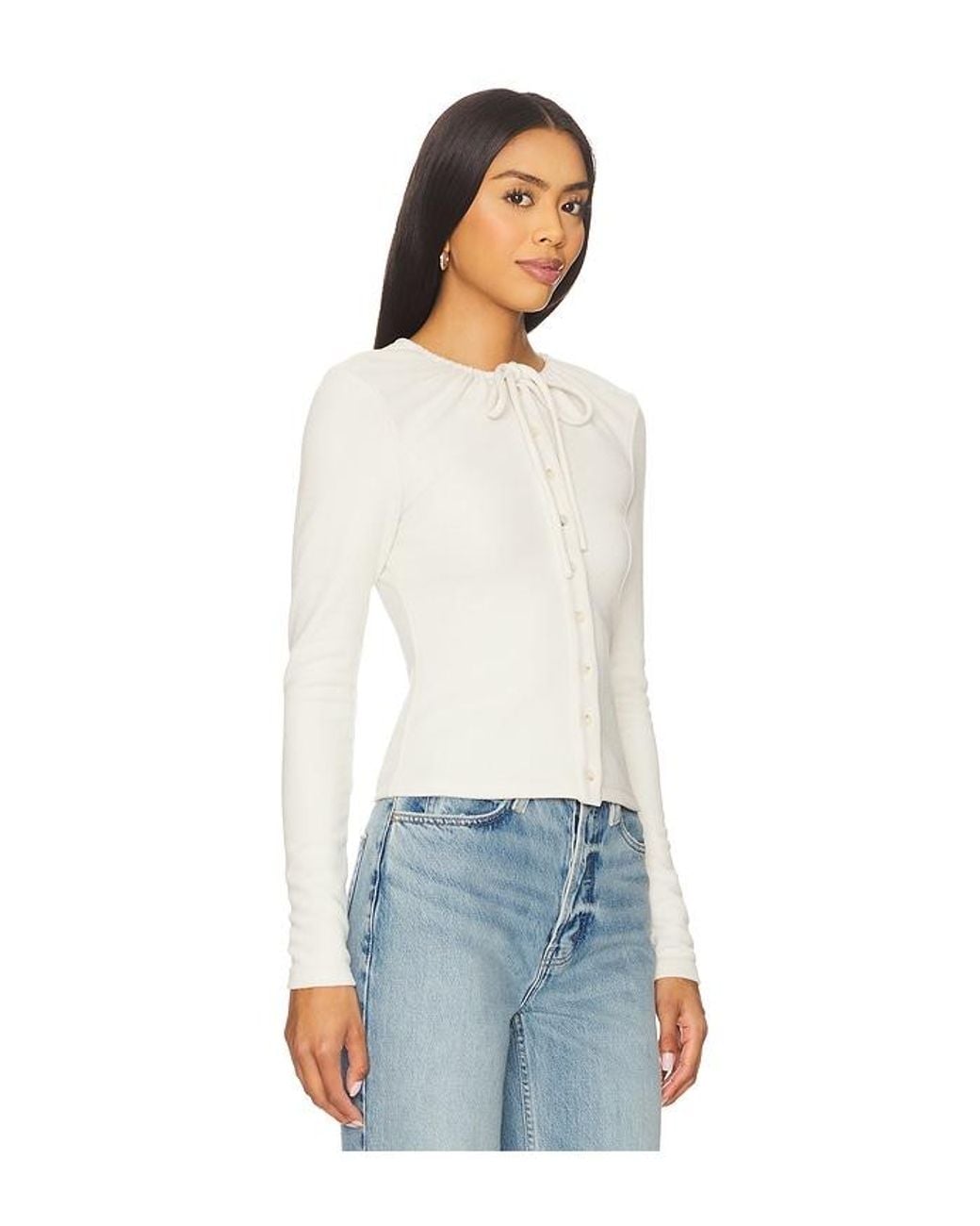 geel White Jane Cardigan
