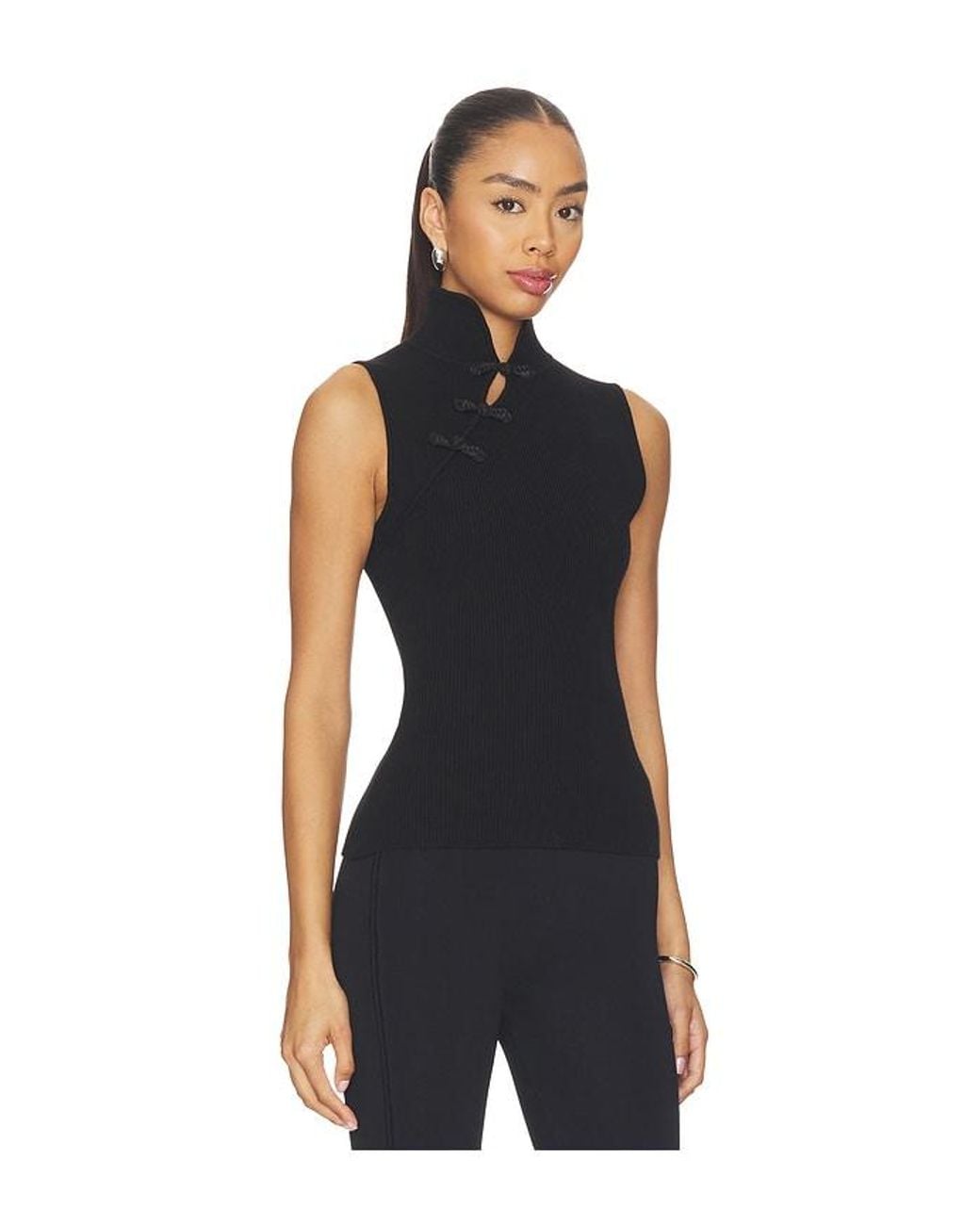 SAU LEE Blue Yara Knit Top