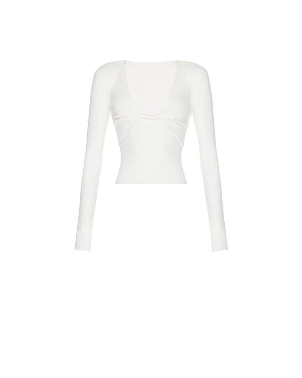 HAELO White Twist Sweater