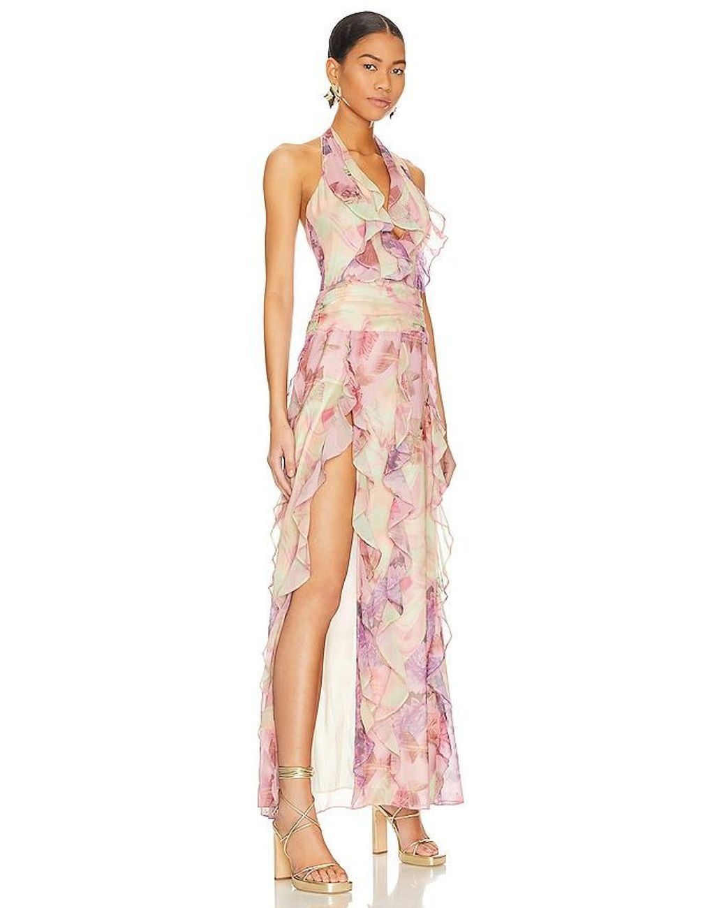 Nbd Pink Divya Maxi Dress