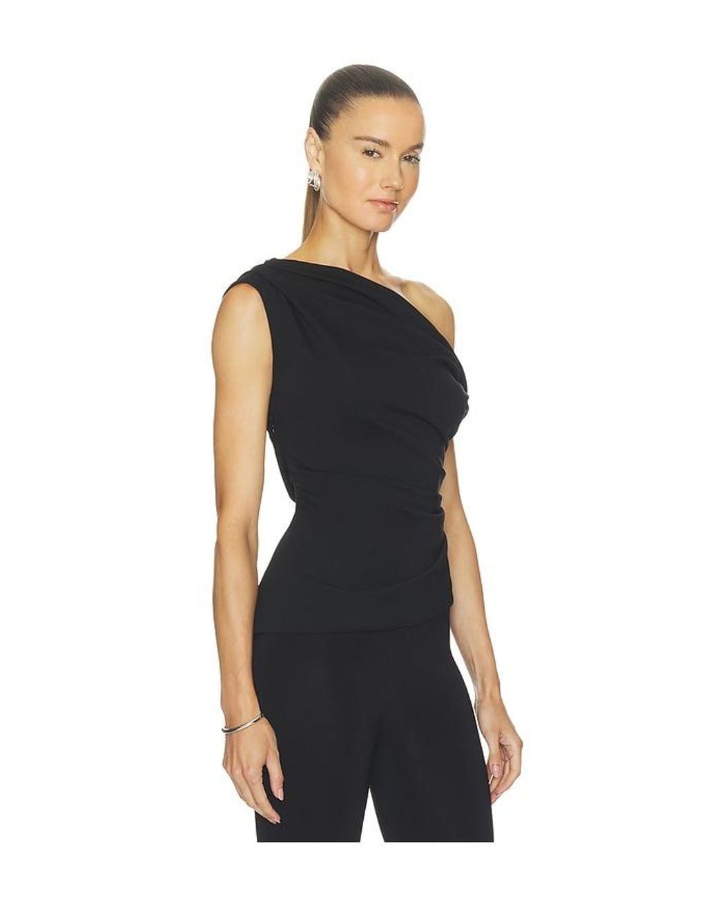 Jonathan Simkhai Blue Zerra Draped Top