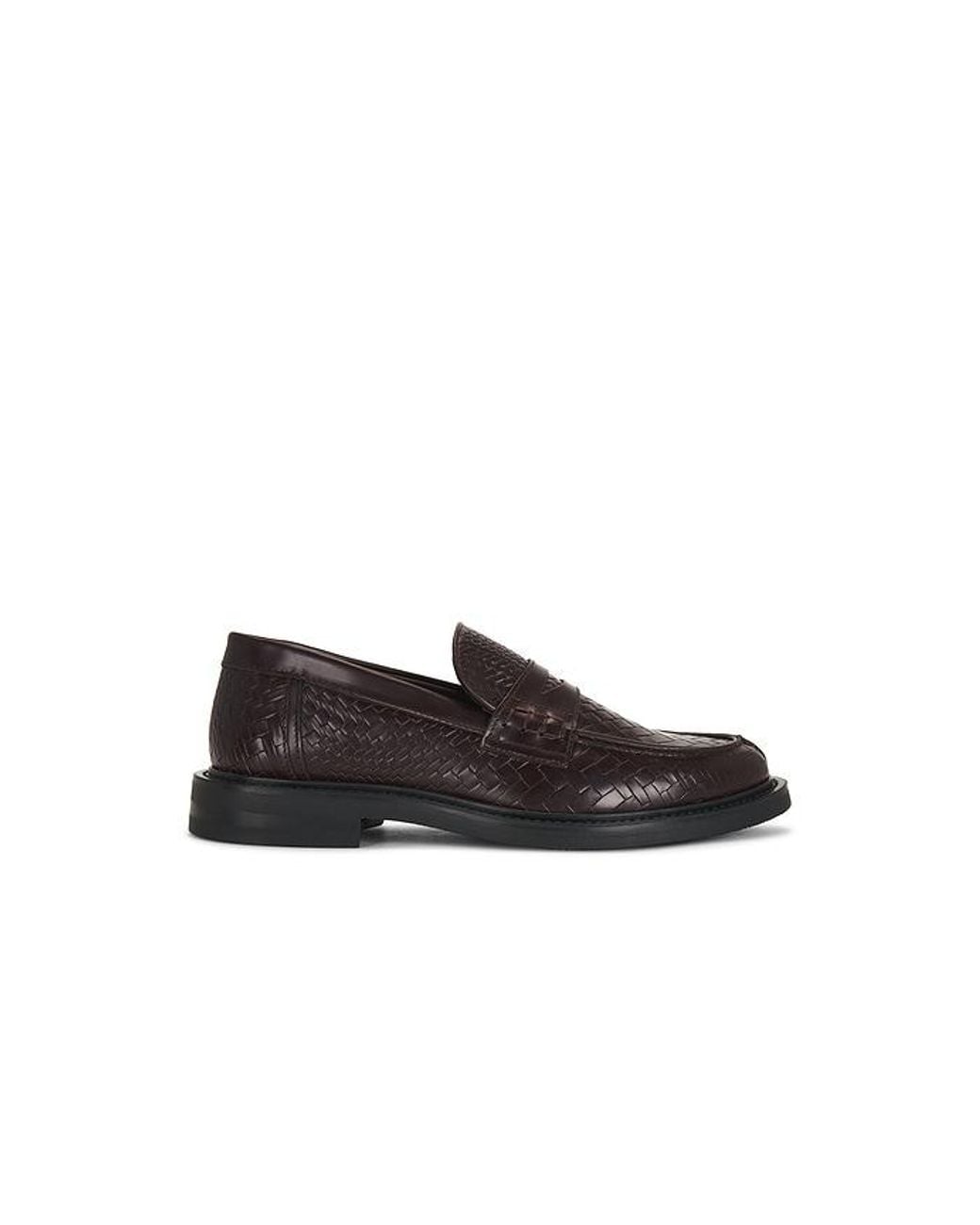 Filling Pieces Black Woven Twist Loafer for men