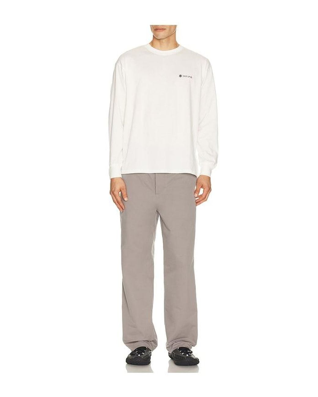 Snow Peak White Soft Cotton Relaxed Logo /S T-Shirt for men