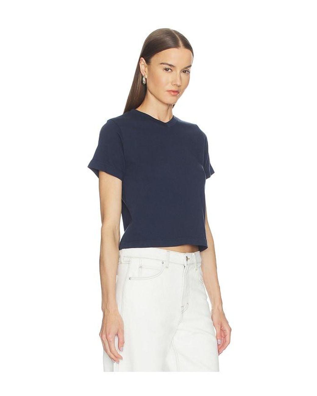 GRLFRND Blue V-Neck Boy Tee