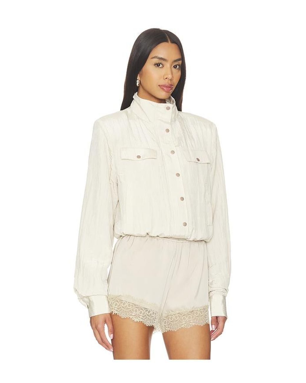 Lovers + Friends Natural Logan Jacket